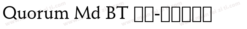 Quorum Md BT 常规字体转换